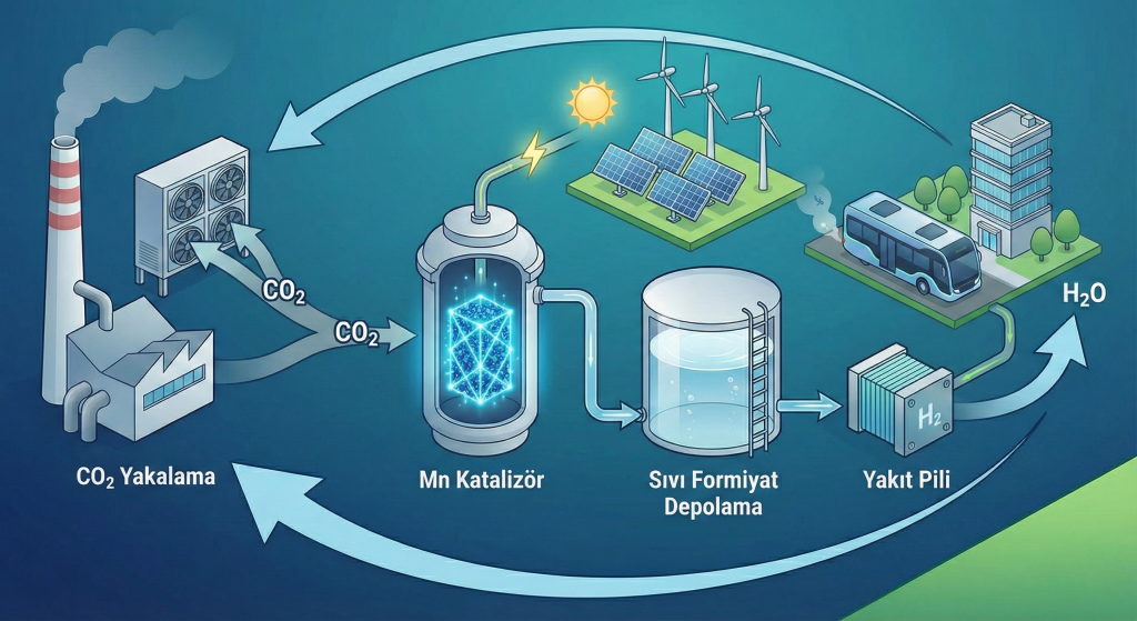 Hidrojen pilleri ve formiyat döngü şeması