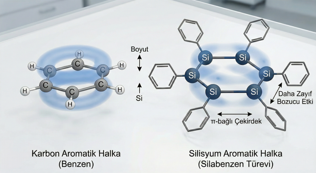 Karbon ve Silisyum Aromatik Halkalarının Karşılaştırması