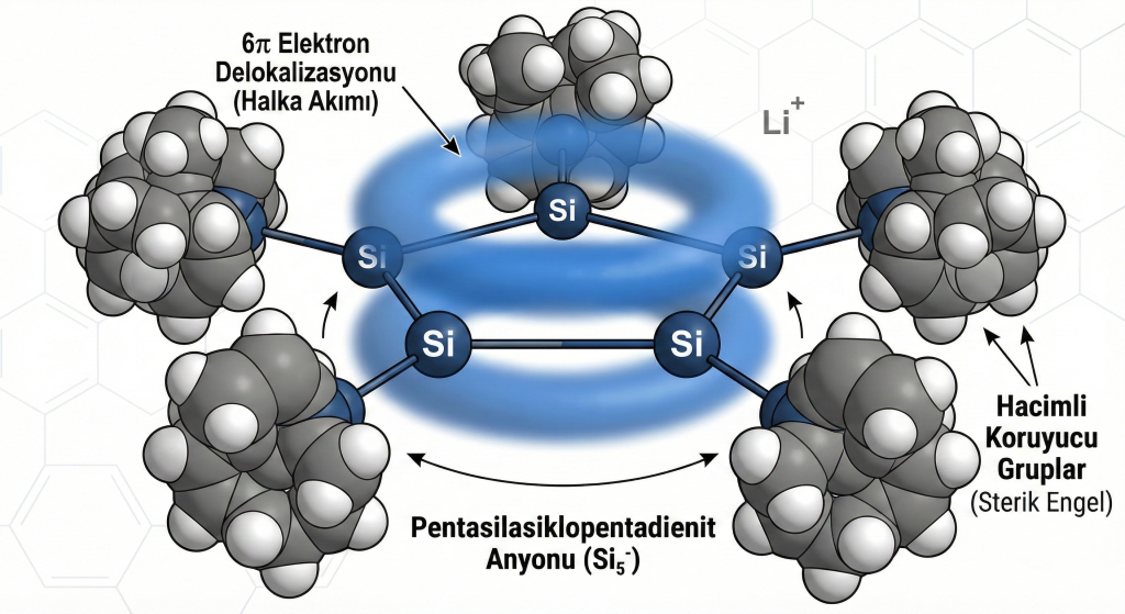 Pentasilasiklopentadienit Molekül Yapısı ve Elektron Yayılımı