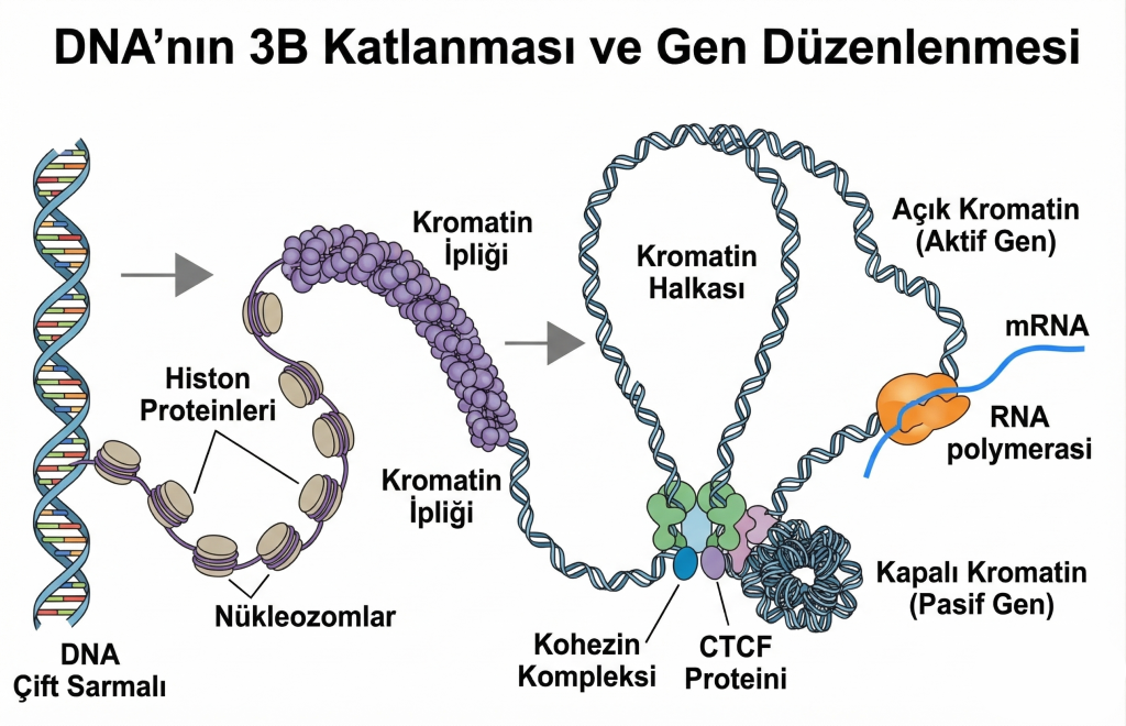 DNA’nın 3B Katlanma Hiyerarşisi ve Genom Organizasyonu