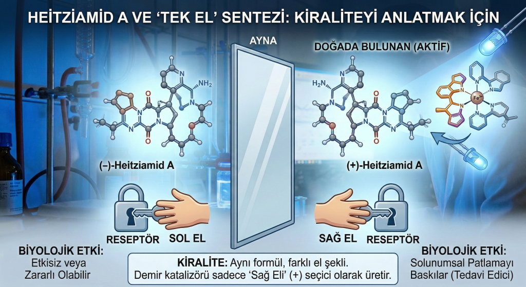Heitziamid A Sentezi Kiralite (Ayna Etkisi) ve Biyolojik Aktivite Farkı