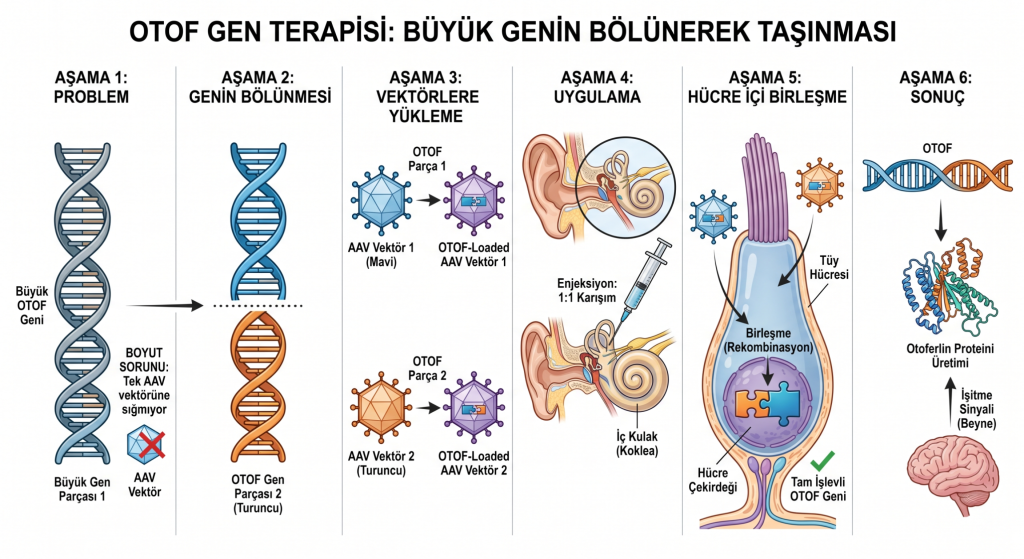 Dual AAV Vektör Teknolojisi ile OTOF Geninin Yeniden Birleştirilmesi