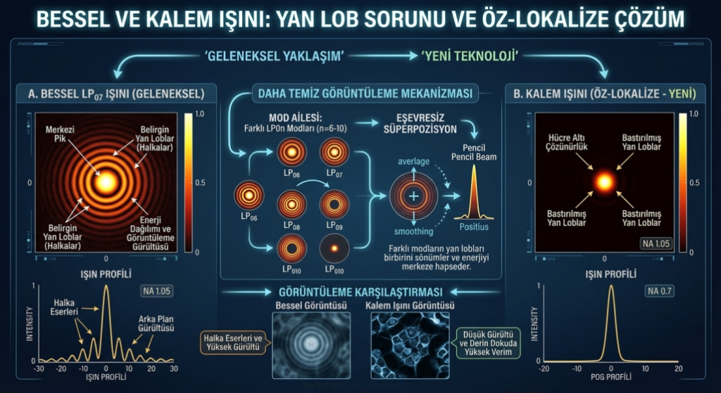 Geleneksel Bessel Işını ve Yeni Öz Lokalize Kalem Işını Kıyaslaması